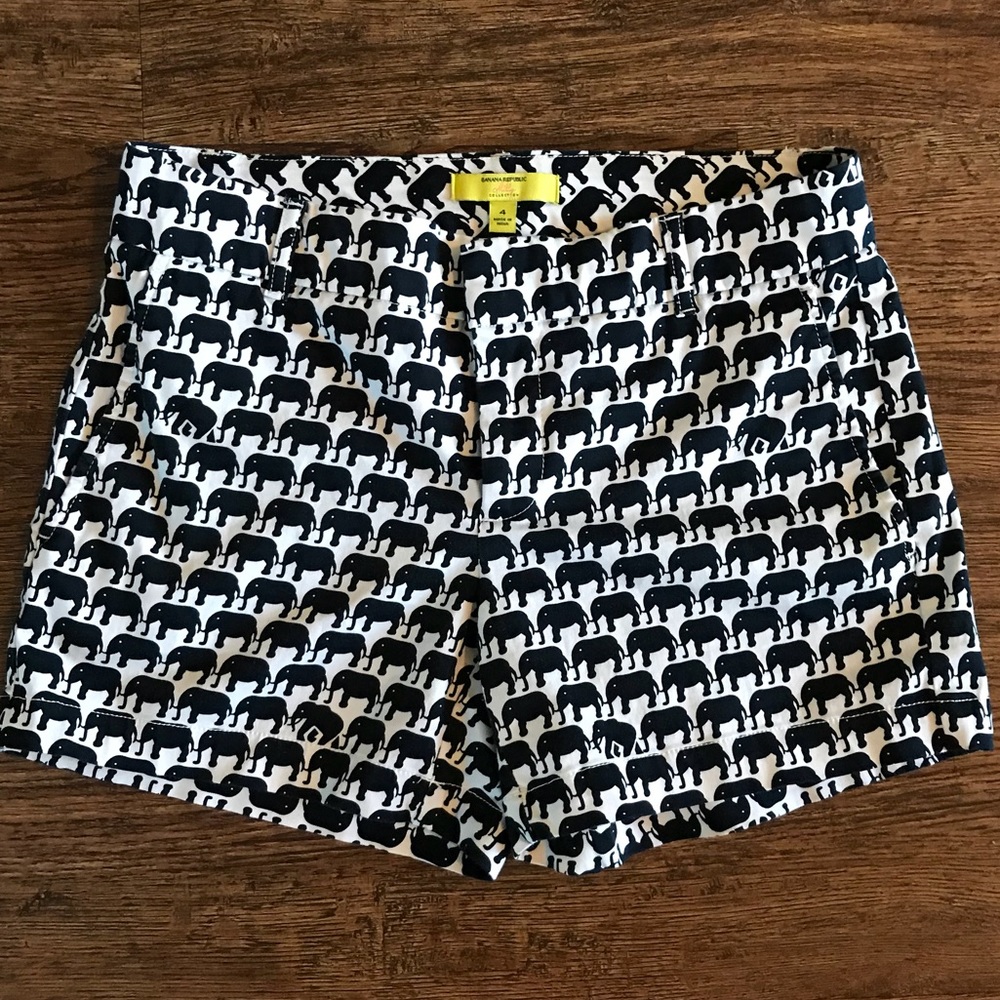 Banana Republic Milly collection elephant shorts